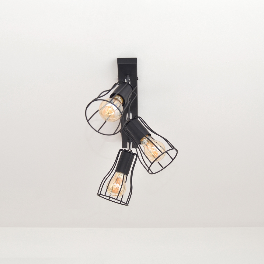 LED Reflektorska svjetiljka TUBE II 3xE27/15W/230V crna