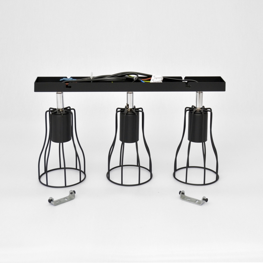 LED Reflektorska svjetiljka TUBE II 3xE27/15W/230V crna
