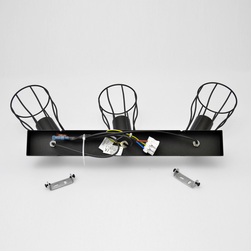 LED Reflektorska svjetiljka TUBE II 3xE27/15W/230V crna