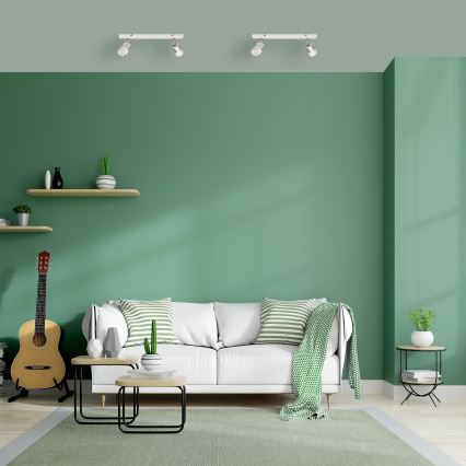 LED Reflektorska svjetiljka TUBSSON 2xGU10/4,8W/230V bijela/sjajni krom