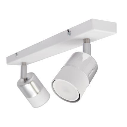 LED Reflektorska svjetiljka TUBSSON 2xGU10/4,8W/230V bijela/sjajni krom