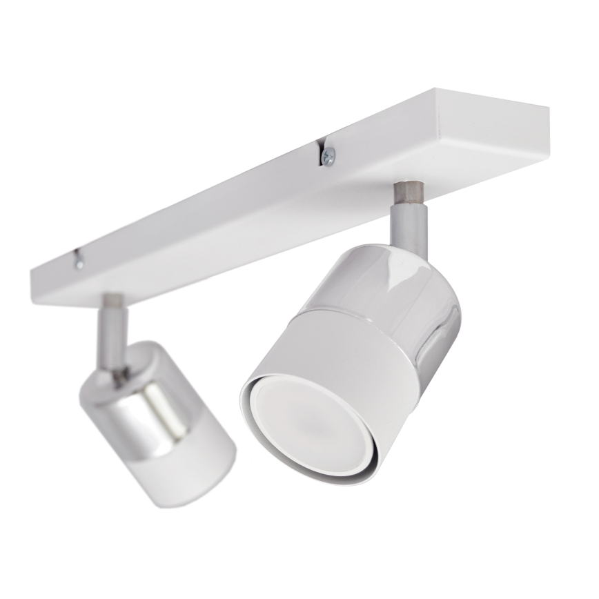 LED Reflektorska svjetiljka TUBSSON 2xGU10/4,8W/230V bijela/sjajni krom