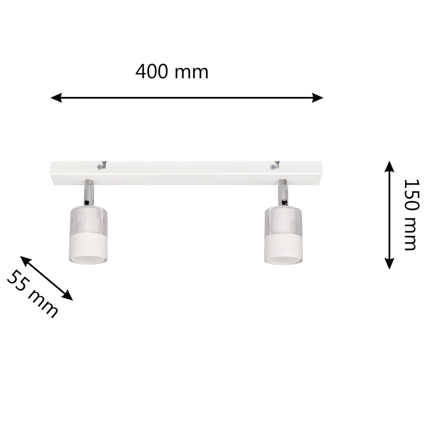 LED Reflektorska svjetiljka TUBSSON 2xGU10/4,8W/230V bijela/sjajni krom