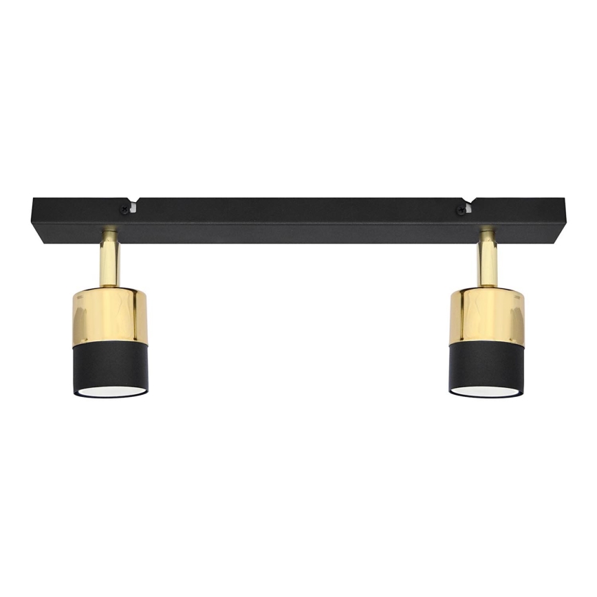 LED Reflektorska svjetiljka TUBSSON 2xGU10/4,8W/230V crna/zlatna