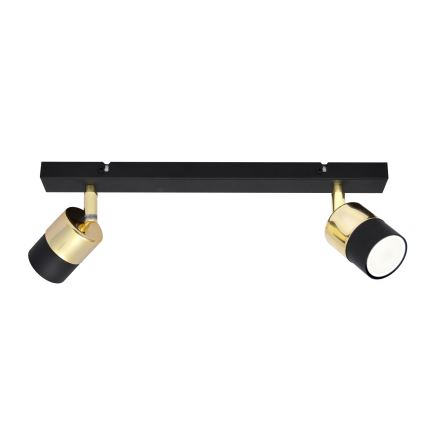 LED Reflektorska svjetiljka TUBSSON 2xGU10/4,8W/230V crna/zlatna