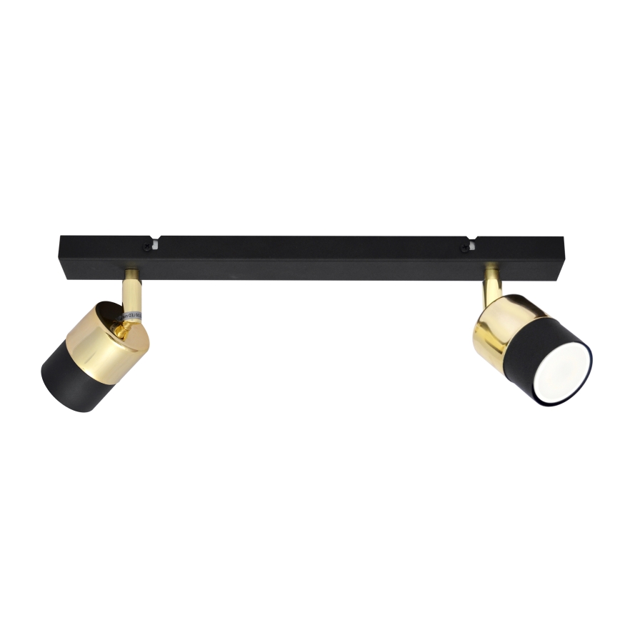LED Reflektorska svjetiljka TUBSSON 2xGU10/4,8W/230V crna/zlatna