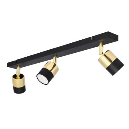 LED Reflektorska svjetiljka TUBSSON 3xGU10/4,8W/230V crna/zlatna