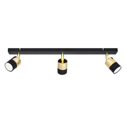 LED Reflektorska svjetiljka TUBSSON 3xGU10/4,8W/230V crna/zlatna