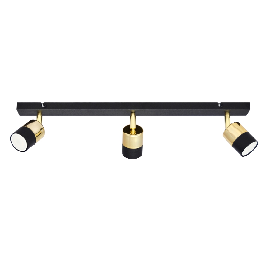 LED Reflektorska svjetiljka TUBSSON 3xGU10/4,8W/230V crna/zlatna