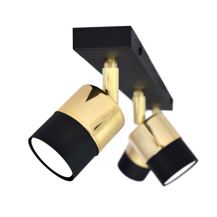 LED Reflektorska svjetiljka TUBSSON 3xGU10/4,8W/230V crna/zlatna