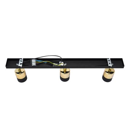 LED Reflektorska svjetiljka TUBSSON 3xGU10/4,8W/230V crna/zlatna
