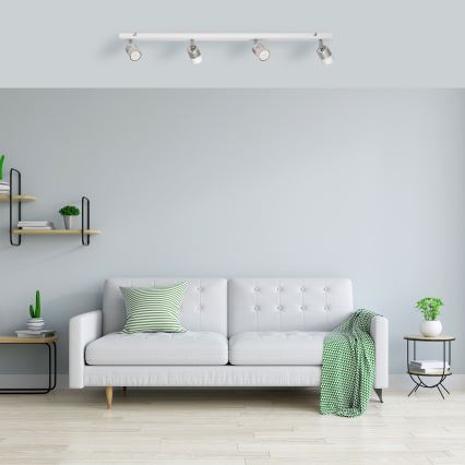 LED Reflektorska svjetiljka TUBSSON 4xGU10/4,8W/230V bijela/sjajni krom