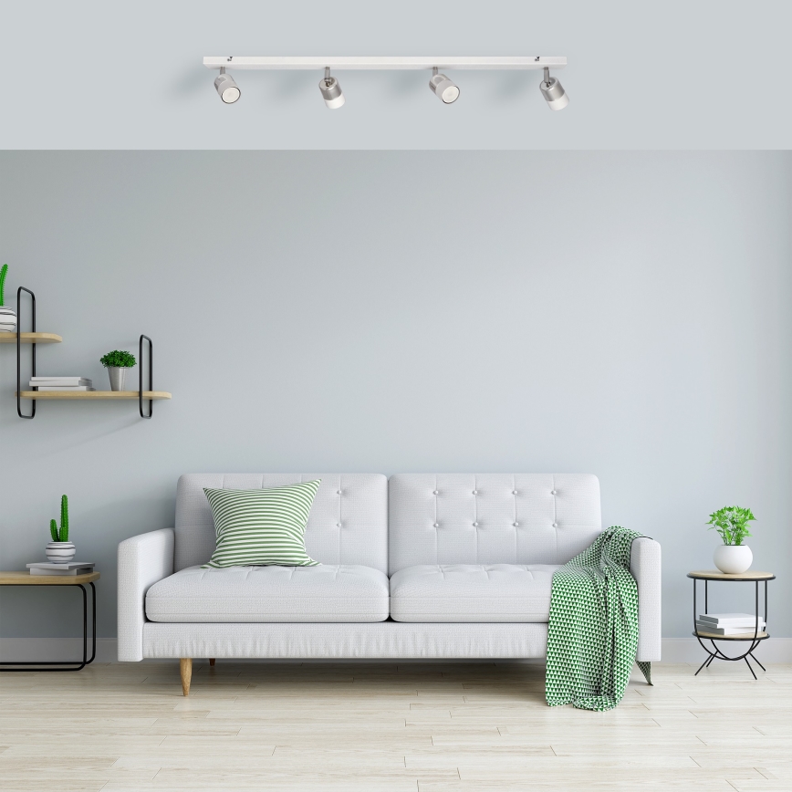 LED Reflektorska svjetiljka TUBSSON 4xGU10/4,8W/230V bijela/sjajni krom