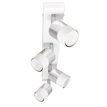 LED Reflektorska svjetiljka TUBSSON 4xGU10/4,8W/230V bijela/sjajni krom