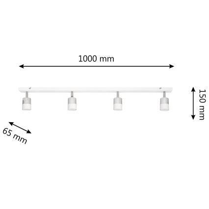 LED Reflektorska svjetiljka TUBSSON 4xGU10/4,8W/230V bijela/sjajni krom