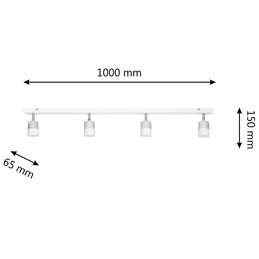 LED Reflektorska svjetiljka TUBSSON 4xGU10/4,8W/230V bijela/sjajni krom