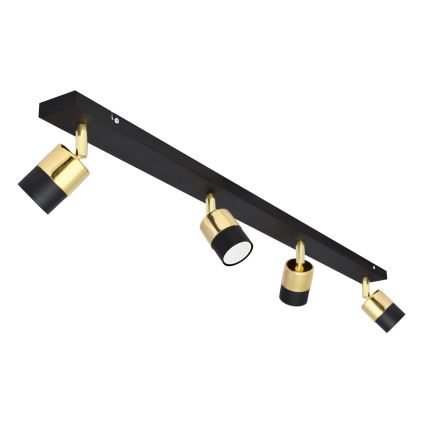LED Reflektorska svjetiljka TUBSSON 4xGU10/4,8W/230V crna/zlatna