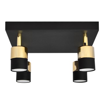 LED Reflektorska svjetiljka TUBSSON 4xGU10/4,8W/230V crna/zlatna