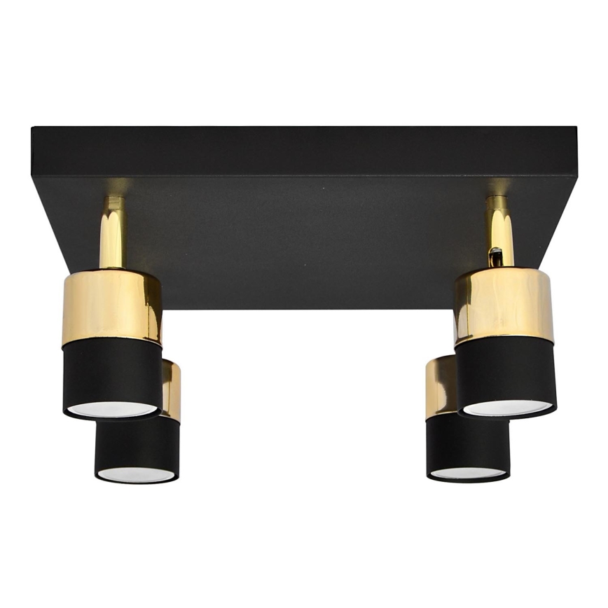 LED Reflektorska svjetiljka TUBSSON 4xGU10/4,8W/230V crna/zlatna
