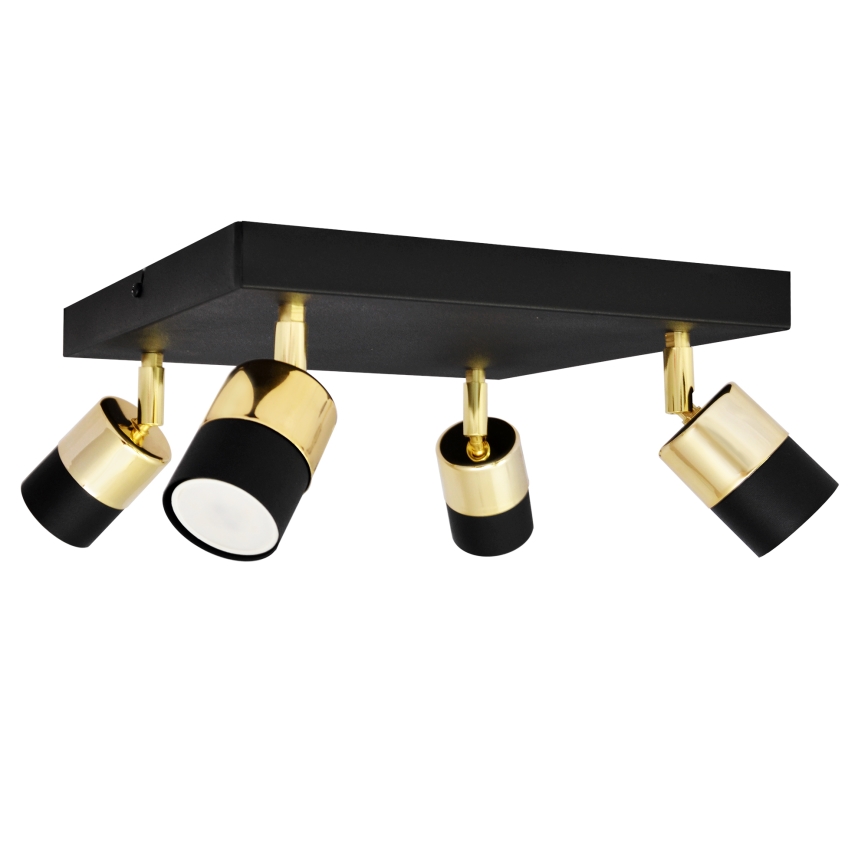 LED Reflektorska svjetiljka TUBSSON 4xGU10/4,8W/230V crna/zlatna