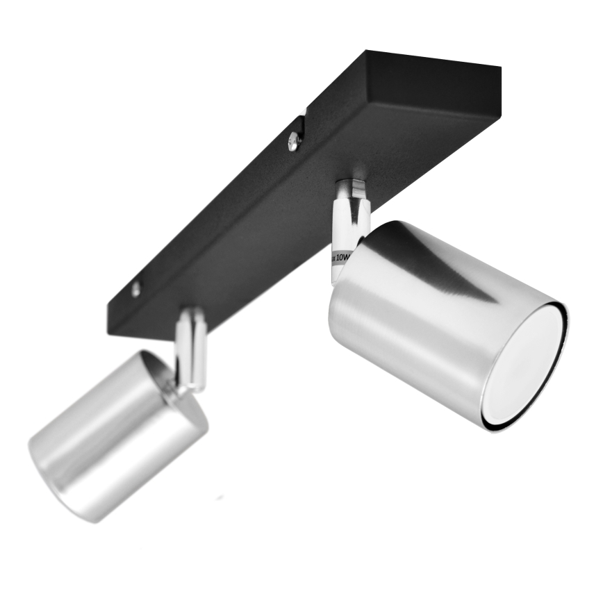 LED Reflektorska svjetiljka TUNE 2xGU10/4,8W/230V mat krom/crna