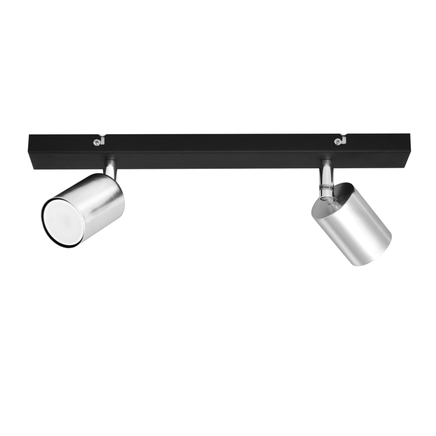 LED Reflektorska svjetiljka TUNE 2xGU10/4,8W/230V mat krom/crna