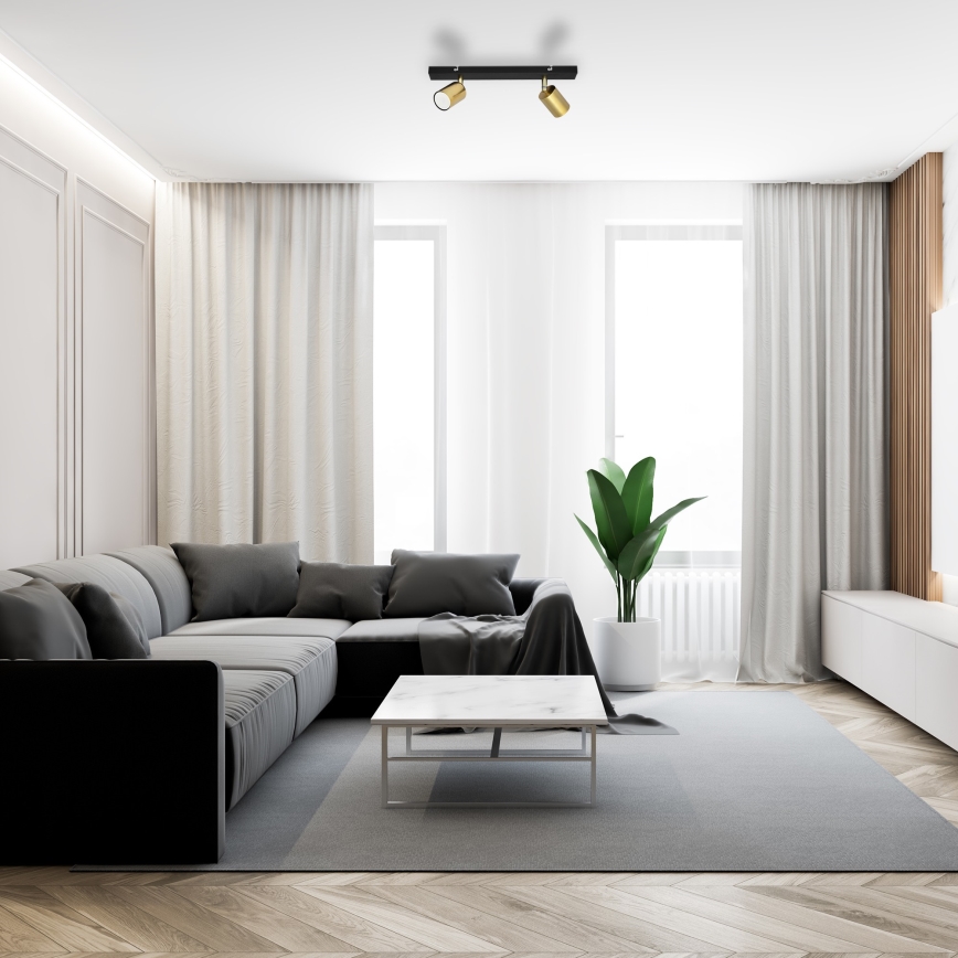 LED Reflektorska svjetiljka TUNE 2xGU10/4,8W/230V zlatna/crna