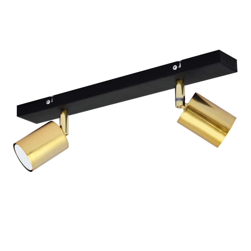 LED Reflektorska svjetiljka TUNE 2xGU10/4,8W/230V zlatna/crna