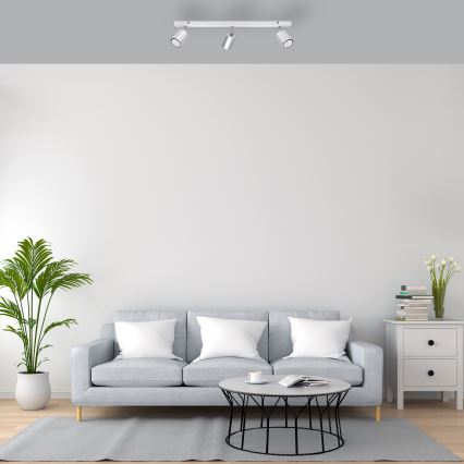 LED Reflektorska svjetiljka TUNE 3xGU10/4,8W/230V mat krom/bijela