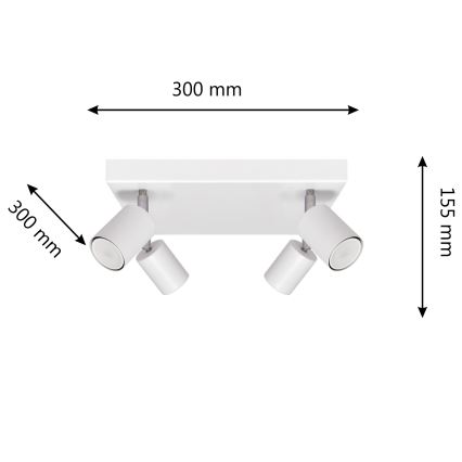 LED Reflektorska svjetiljka TUNE 4xGU10/4,8W/230V bijela