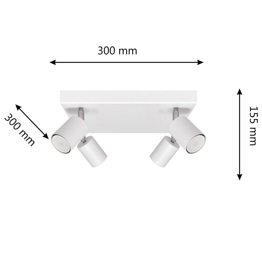 LED Reflektorska svjetiljka TUNE 4xGU10/4,8W/230V bijela