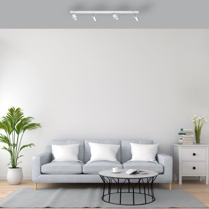 LED Reflektorska svjetiljka TUNE 4xGU10/4,8W/230V mat krom/bijela