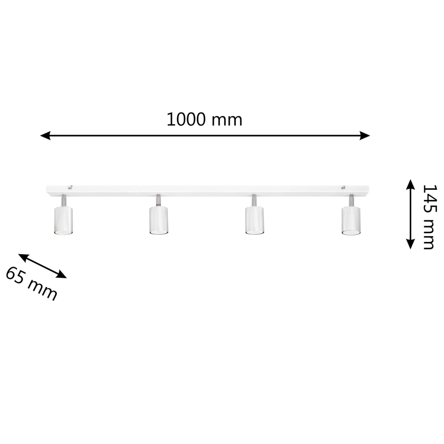 LED Reflektorska svjetiljka TUNE 4xGU10/4,8W/230V mat krom/bijela