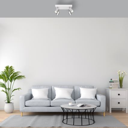 LED Reflektorska svjetiljka TUNE 4xGU10/4,8W/230V mat krom/bijela