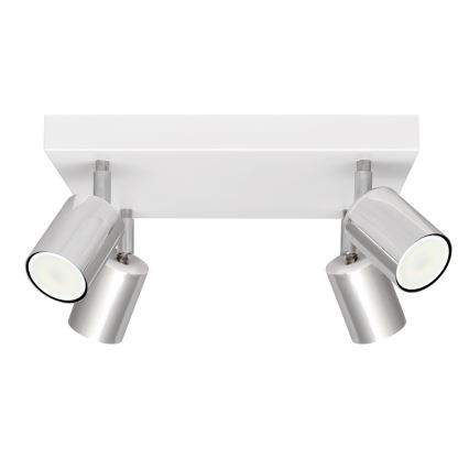 LED Reflektorska svjetiljka TUNE 4xGU10/4,8W/230V mat krom/bijela