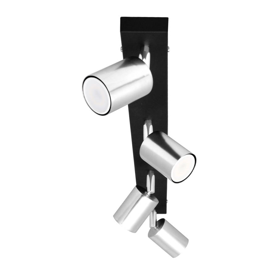 LED Reflektorska svjetiljka TUNE 4xGU10/4,8W/230V mat krom/crna