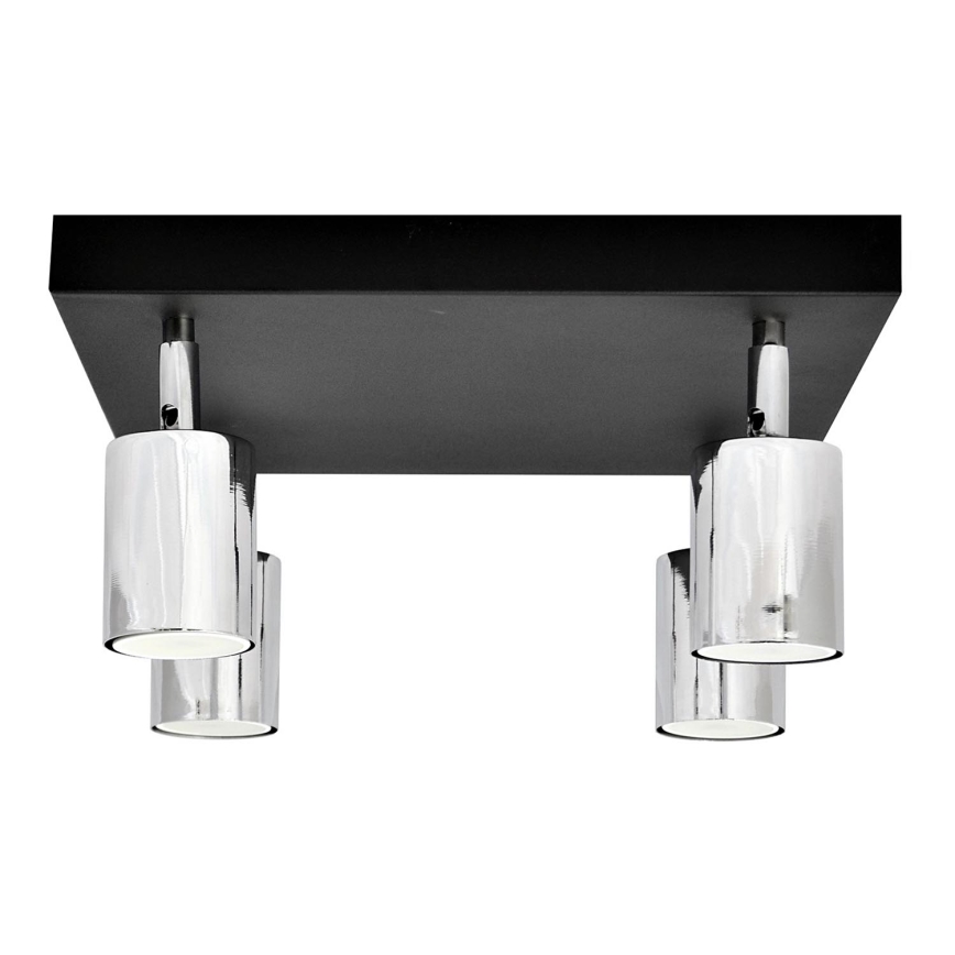 LED Reflektorska svjetiljka TUNE 4xGU10/4,8W/230V mat krom/crna