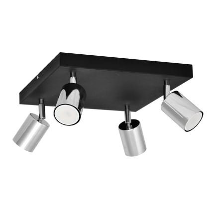 LED Reflektorska svjetiljka TUNE 4xGU10/4,8W/230V mat krom/crna