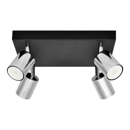 LED Reflektorska svjetiljka TUNE 4xGU10/4,8W/230V mat krom/crna