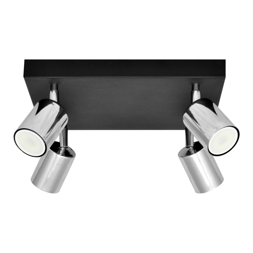 LED Reflektorska svjetiljka TUNE 4xGU10/4,8W/230V mat krom/crna