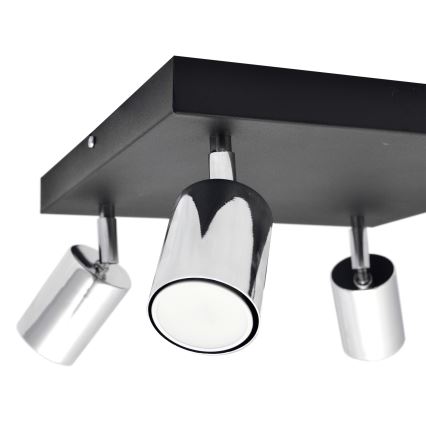 LED Reflektorska svjetiljka TUNE 4xGU10/4,8W/230V mat krom/crna