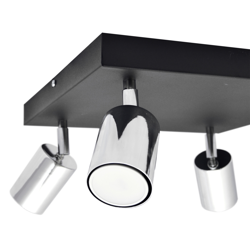 LED Reflektorska svjetiljka TUNE 4xGU10/4,8W/230V mat krom/crna