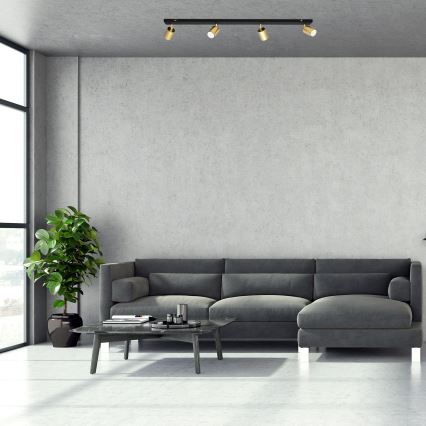 LED Reflektorska svjetiljka TUNE 4xGU10/4,8W/230V zlatna/crna