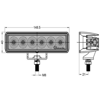 LED Reflektorska svjetiljka za automobil OSRAM LED/24W/10-30V IP68 5700K