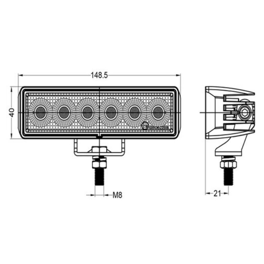LED Reflektorska svjetiljka za automobil OSRAM LED/24W/10-30V IP68 5700K