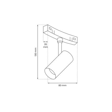 LED Reflektorska svjetiljka za tračni sustav MAGNETIC TRACK LED/7W/48V 3000K crna