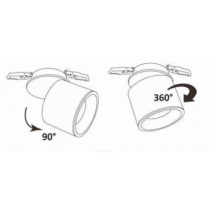 LED Reflektorska uvučena svjetiljka HARON 1xLED/15W/230V bijela