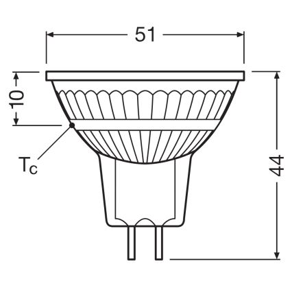 LED Prigušljiva reflektorska žarulja MR16 GU5,3/5,3W/12V 4000K 36° CRI 97 - Ledvance