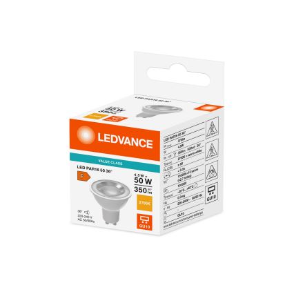 LED reflektorska žarulja PAR16 GU10/4,5W/230V 2700K 36° - Ledvance