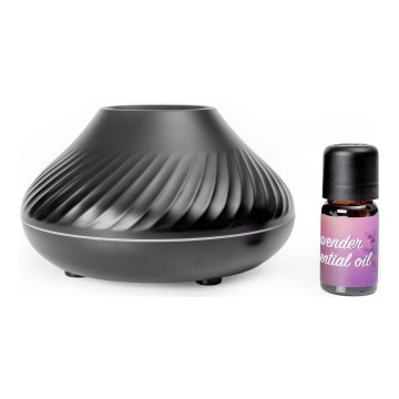 LED RGB Aroma difuzor s imitacijom plamena LED/6,5W/5V 130ml crna